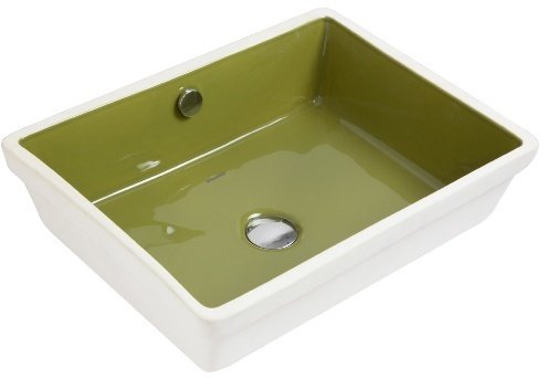 Smanni Atlas Tezgah Altı Lavabo 54x40 cm Yosun Yeşili