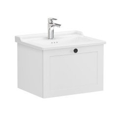 Vitra Root Classic 68786 Lavabo Dolabı, Tek Çekmeceli, 60 Cm, Mat Açık Gri, Klasik Lavabolu