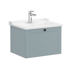 Vitra Root Classic 68788 Lavabo Dolabı, Tek Çekmeceli, 60 Cm, Mat Fiyord Yeşili, Klasik Lavabolu