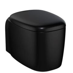 Vitra 7830B483-0090 Plural Rim-ex Asma Klozet Mat Siyah + Klozet Kapağı