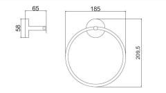 Dekor Alina Proje Halka Havluluk Krom