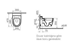 Vitra 7360b003-0090 Sento Çocuk Asma Klozet + Klozet Kapağı