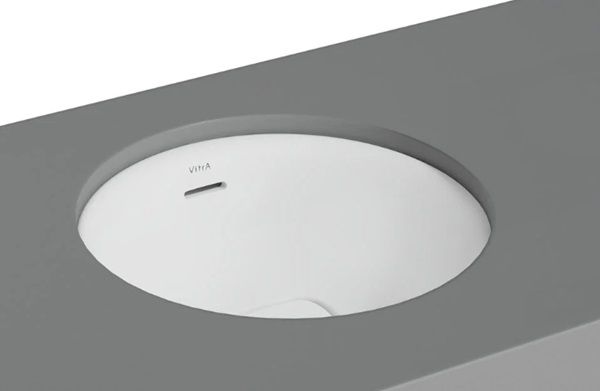VitrA 7532B001-1082 Metropole Yuvarlak Tezgah Altı Lavabo,40 cm,M.Beyaz