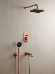 Artema Minimax Square Ank Banyo Seti Fırçalı Bakır