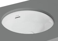 VitrA 7532B003-1082 Metropole Yuvarlak Tezgah Altı Lavabo,40 cm,P.Beyaz