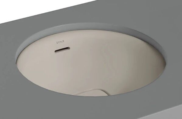 VitrA 7532B020-1082 Metropole Yuvarlak Tezgah Altı Lavabo,40 cm,M.Bej