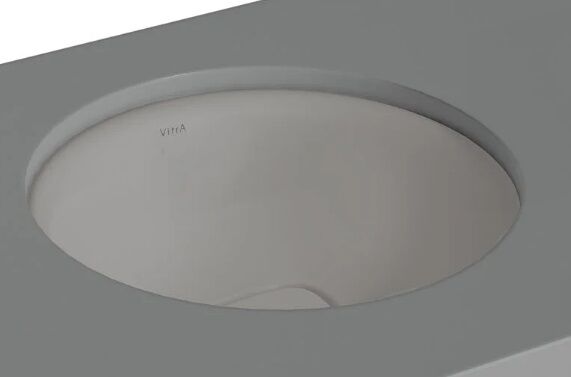 VitrA 7532B076-1083 Metropole Yuvarlak Tezgah Altı Lavabo,40 cm,M.Taş Gri