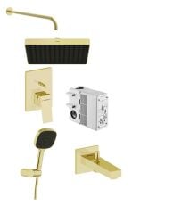 Artema Minimax Square Ank Banyo Seti Soft Altın