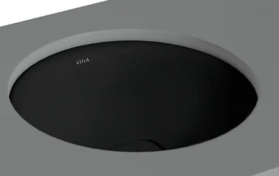 VitrA 7532B083-1083 Metropole Yuvarlak Tezgah Altı Lavabo,40 cm,M.Siyah