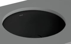 VitrA 7532B083-1083 Metropole Yuvarlak Tezgah Altı Lavabo,40 cm,M.Siyah