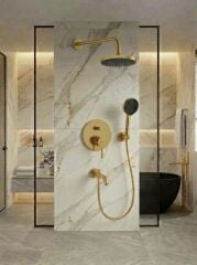 Artema Minimax Round Ank Banyo Seti Soft Altın
