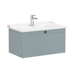 Vitra Root Classic 68809 Lavabo Dolabı, Tek Çekmeceli, 80 Cm, Mat Fiyord Yeşili, Klasik Lavabolu