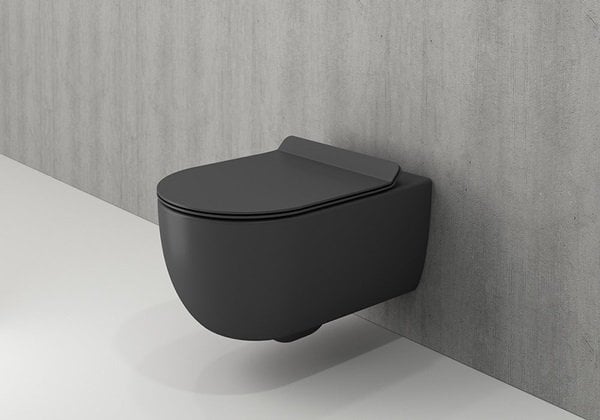 Bocchi V-Tondo 1416-020-0128 Rimless Asma Klozet, Mat Antrasit+Soft Kapak