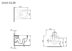 Bocchi 1416-004-0128 V-Tondo Rimless Asma Klozet Mat Siyah