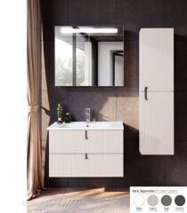 Lineart Verti 80cm Lavabo Dolabı + Dolaplı Ayna