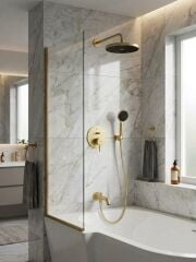 Artema Minimax Round Ankastre Duş Seti Fırçalı Altın