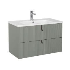 Lineart Verti 80cm Lavabo Dolabı + Led Ayna
