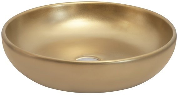 Smanni Nunki Çanak Lavabo Tezgah Üstü 45 cm  Mat Altın