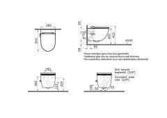 Vitra 7748B003-1684 Sento Rim-Ex Kanalsız Asma Klozet, Entegre Ara Musluklu