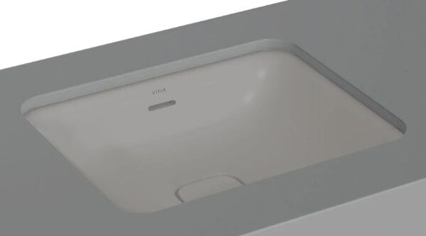 VitrA 7534B076-1082 Metropole Dikdörtgen Tezgah Altı Lavabo,50 cm,M.Taş Gri