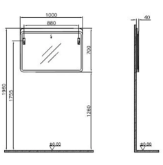 Vitra 65987 Sento Lavabo Dolabı 100 Cm,Mat Açık Gri - Teşhir