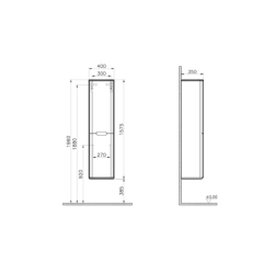Vitra 65987 Sento Lavabo Dolabı 100 Cm,Mat Açık Gri - Teşhir