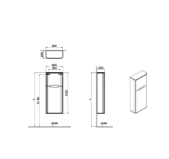 Vitra 65987 Sento Lavabo Dolabı 100 Cm,Mat Açık Gri - Teşhir