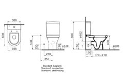 Vitra 5427l003+5428l S50 60 Cm Klozet + Rezervuar Parlak Beyaz