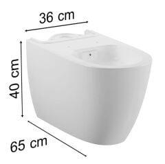 Vitra 5987b003-0092+5639b Sento Rim-ex Klozet + Rezervuar Parlak Beyaz