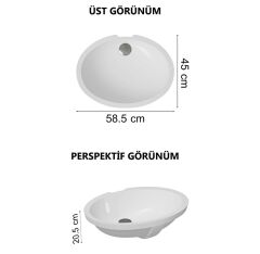 Vitra 6069b003-0012 S20 Tezgah Altı Lavabo 52 Cm Parlak Beyaz