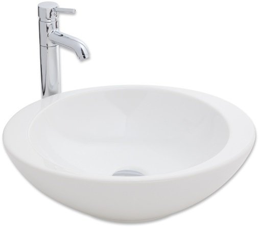 Smanni Adara Çanak Lavabo Tezgah Üstü 53x45.5 cm  Beyaz