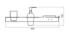 Dekor Banyo SS304 Etajer Krom
