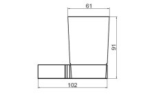 Dekor Banyo SS304 Diş Fırçalık Krom