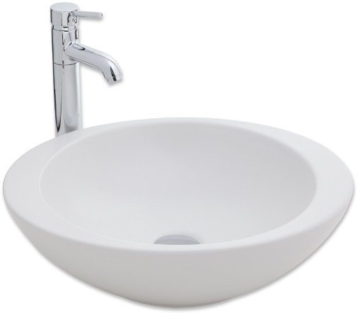 Smanni Adara Çanak Lavabo Tezgah Üstü 53x45.5 cm  Mat Beyaz