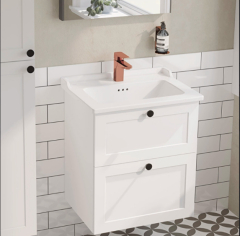 Vitra Root Classic 68848 Lavabo Dolabı, İki Çekmeceli, 60 Cm, Mat Beyaz, Klasik Lavabolu