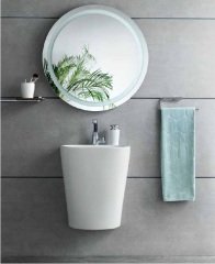 VitrA 5798B470-0001 Frame Yarım Monoblok Lavabo Siyah