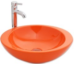 Smanni Adara Çanak Lavabo Tezgah Üstü 53x45.5 cm Turuncu