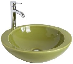 Smanni Adara Çanak Lavabo Tezgah Üstü 53x45.5 cm Yosun Yeşili