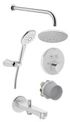 Artema Aquaheat  A49293 Ankastre Termostatik Duş Seti, Krom
