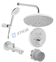 Artema Aquaheat  A49293 Ankastre Termostatik Duş Seti, Krom