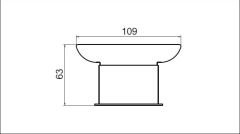 Dekor Banyo SS304 Black Tezgah Üstü Katı Sabunluk Mat Siyah