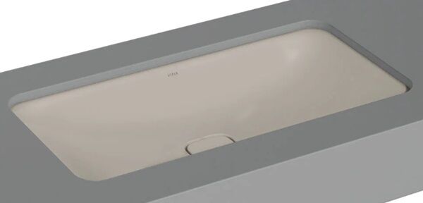VitrA 7536B020-1083 Metropole Dikdörtgen Tezgah Altı Lavabo,80 cm, M.Bej