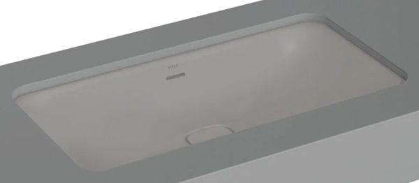 VitrA 7536B076-1082 Metropole Dikdörtgen Tezgah Altı Lavabo,80 cm, M.Taş Gri