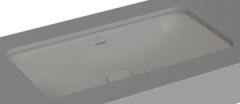 VitrA 7536B076-1082 Metropole Dikdörtgen Tezgah Altı Lavabo,80 cm, M.Taş Gri