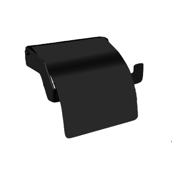Dekor Banyo SS304 Black Kapaklı Tuvalet Kağıtlığı Mat Siyah