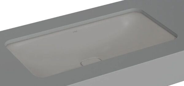 VitrA 7536B076-1083 Metropole Dikdörtgen Tezgah Altı Lavabo,80 cm, M.Taş Gri