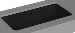 VitrA 7536B083-1082 Metropole Dikdörtgen Tezgah Altı Lavabo,80 cm, M.Siyah