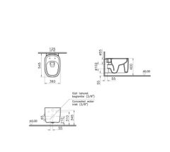 Vitra 7830B483-0090 Plural Rim-ex Asma Klozet Mat Siyah (Kanalsız) 55 Cm
