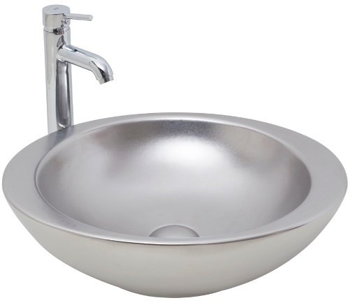 Smanni Adara Çanak Lavabo Tezgah Üstü 53x45.5 cm Mat Platin