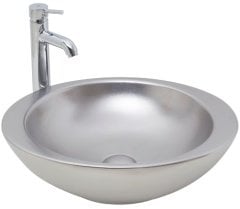Smanni Adara Çanak Lavabo Tezgah Üstü 53x45.5 cm Mat Platin